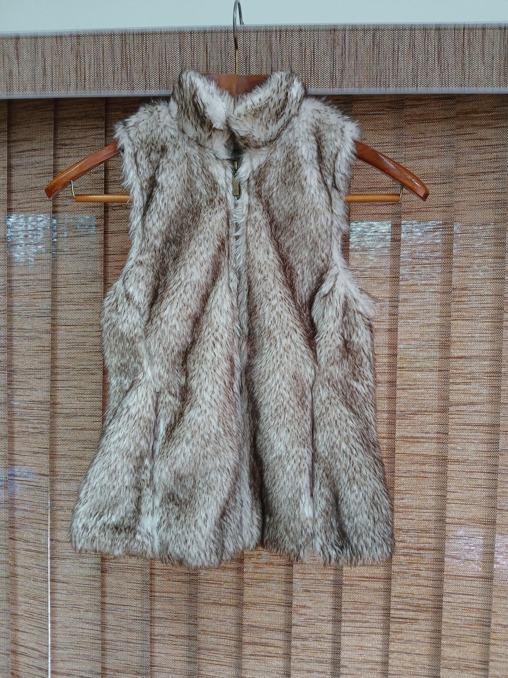 Y2K Charlotte Russe Faux Fur Taupe Vest